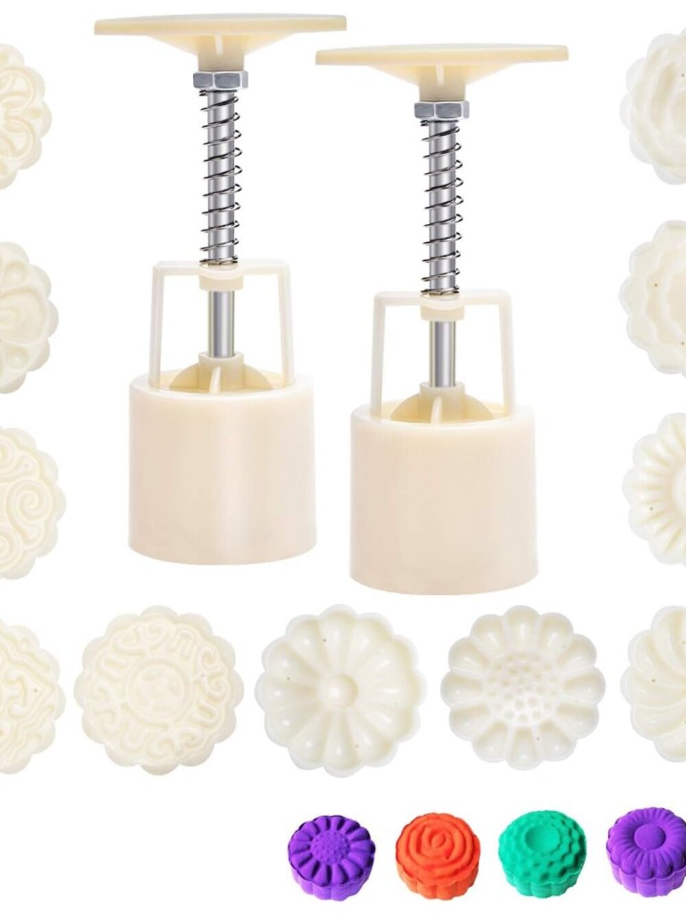 Bath Bomb Mold Kit, 2 Pieces Bath Bombs Press with 12 Pieces Stamps